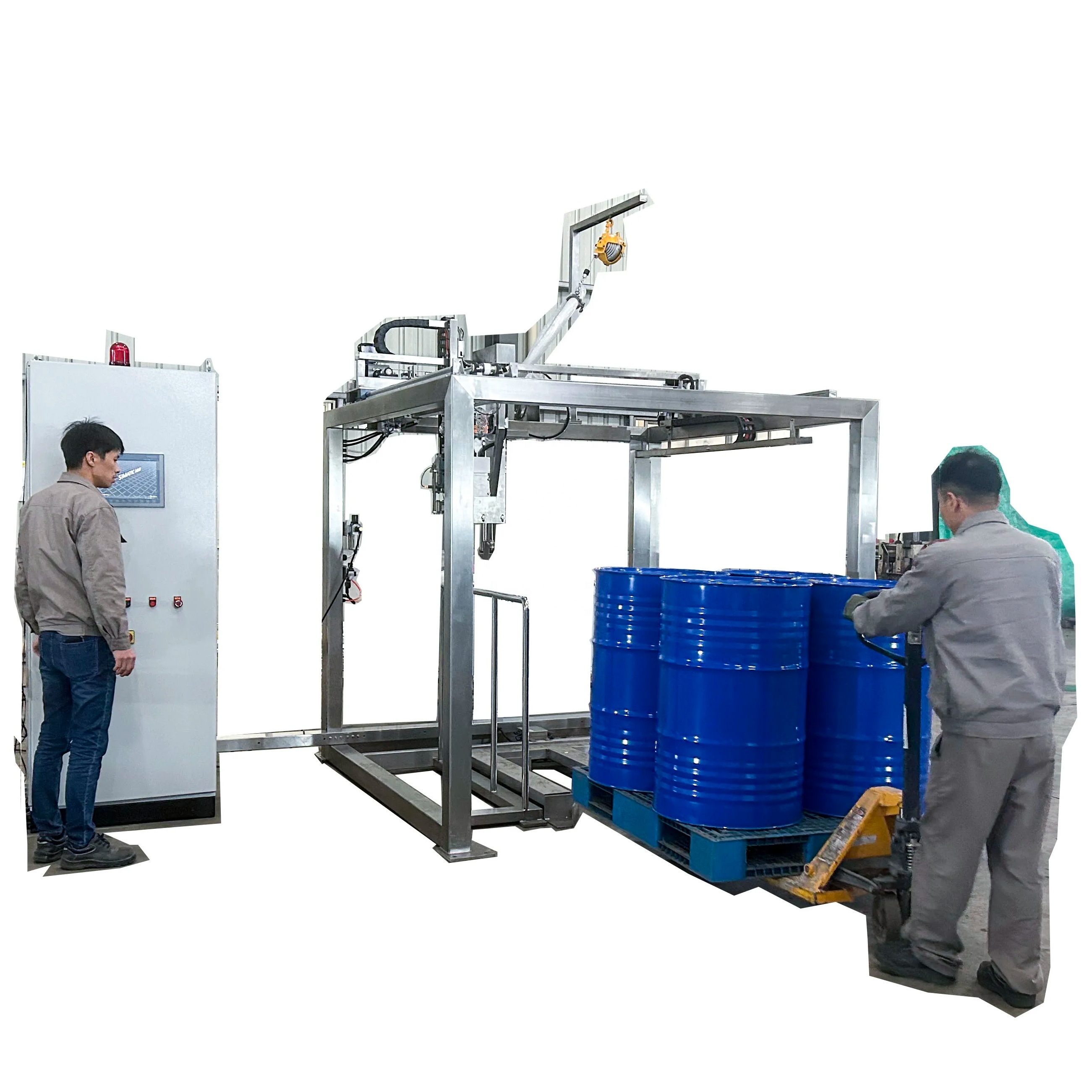 Automatic Pallet Filling Machine for 60L-200L Drums and 1000L IBC with 220V-440V Voltage and 1 Year Warranty